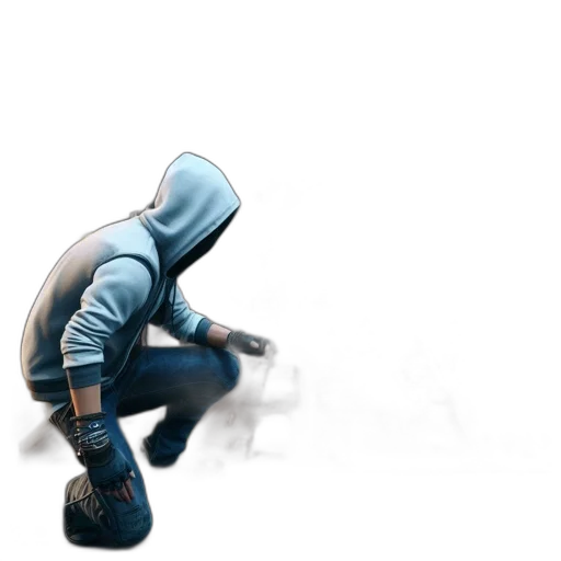 jacket, weapon, robot, mask transparent PNG cut-out