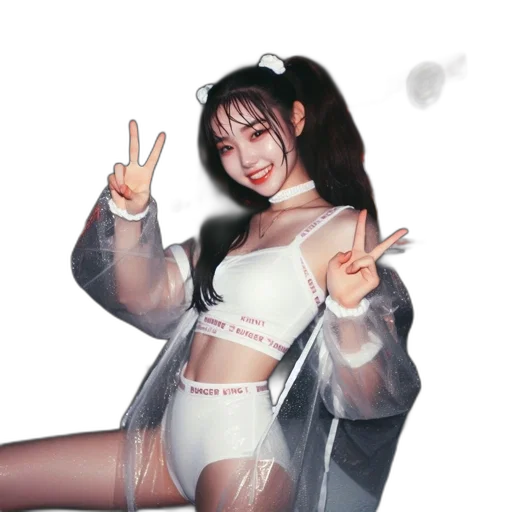 jacket, robot, dress, vaporwave transparent PNG cut-out