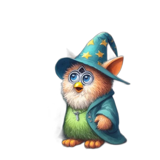 staff, hat, animal, creature transparent PNG cut-out