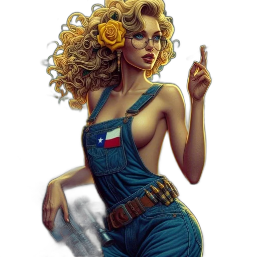 weapon, dress, comic book art, fantasy art transparent PNG cut-out