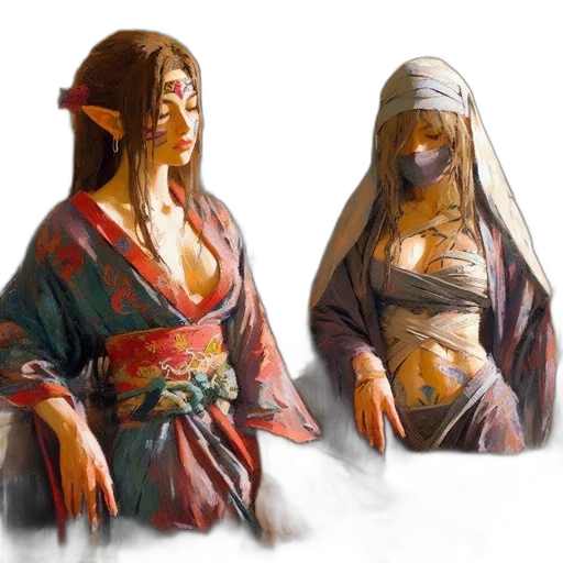 concept art, fantasy art, watercolor, photorealistic transparent PNG cut-out