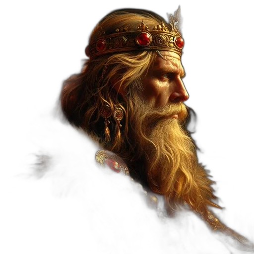face, crown, fantasy art, photorealistic transparent PNG cut-out