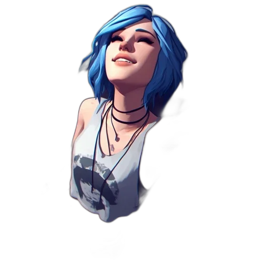 face, dress, jacket, concept art transparent PNG cut-out