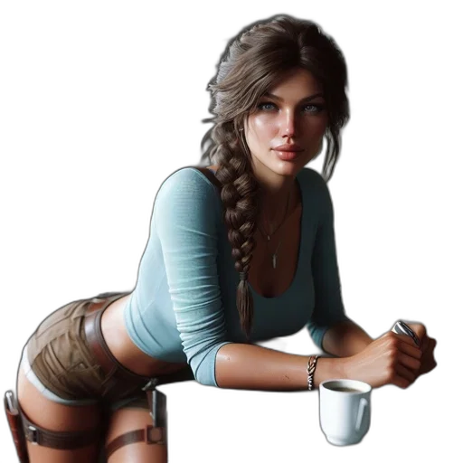 dress, staff, fantasy art, photorealistic transparent PNG cut-out