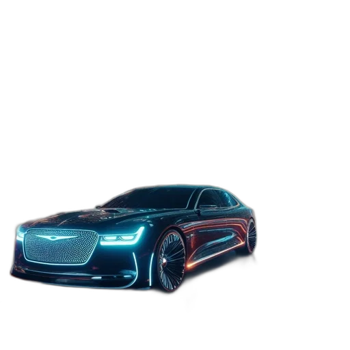 car, robot, 3d render, concept art transparent PNG cut-out