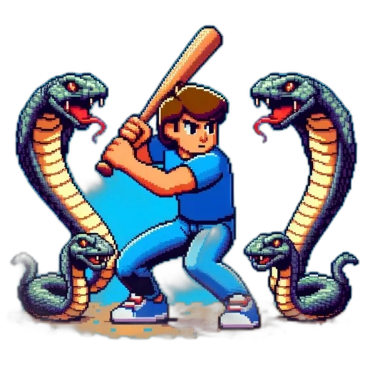 dragon, staff, weapon, pixel art transparent PNG cut-out