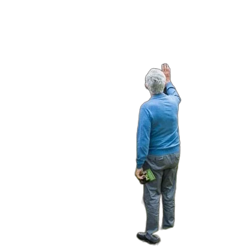 jacket, staff, umbrella, robot transparent PNG cut-out
