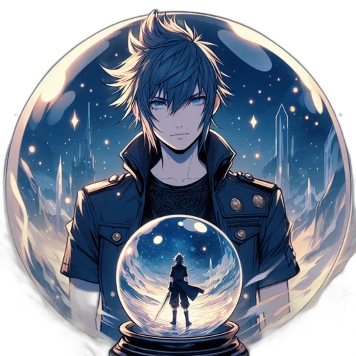 staff, mask, anime, fantasy art transparent PNG cut-out