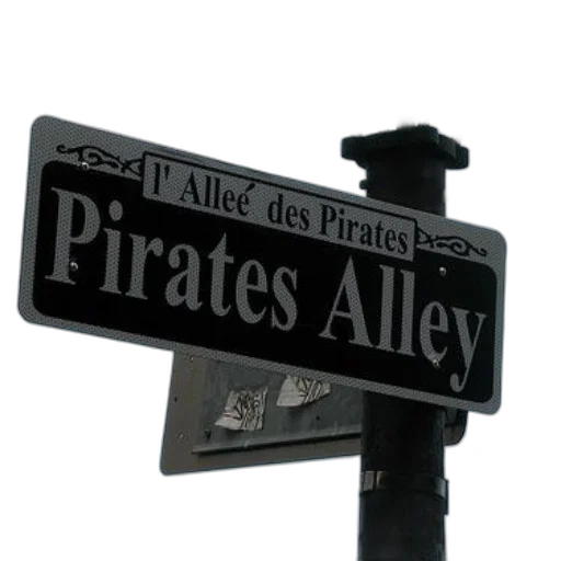 3d render, street, sign, pirates transparent PNG cut-out