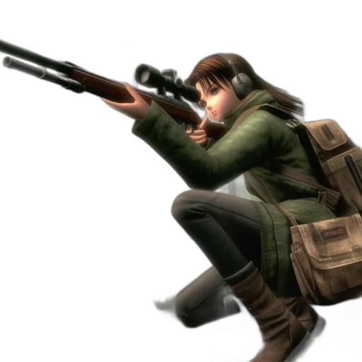 weapon, jacket, staff, concept art transparent PNG cut-out