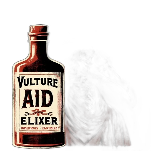 bottle, large, red, hand-drawn transparent PNG cut-out