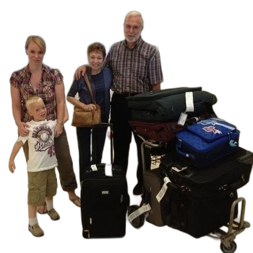 staff, family, four, stands transparent PNG cut-out