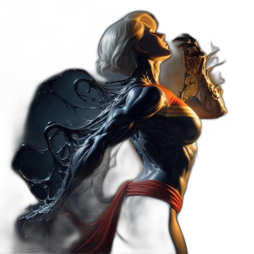 dress, concept art, comic book art, fantasy art transparent PNG cut-out