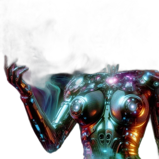 robot, cyberpunk, concept art, fantasy art transparent PNG cut-out