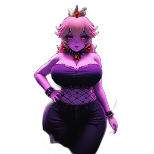 dress, crown, staff, creature transparent PNG cut-out