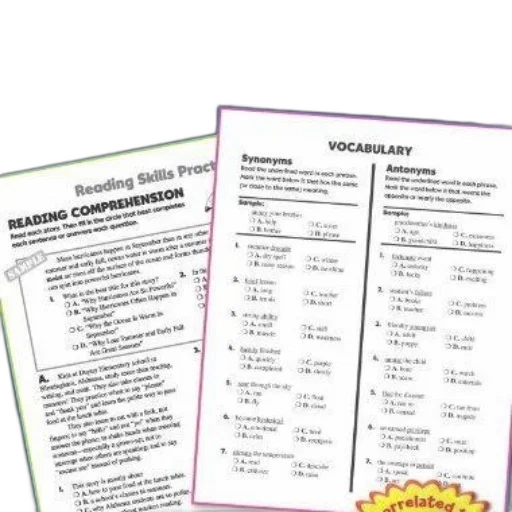 reading, test, worksheet, sections transparent PNG cut-out