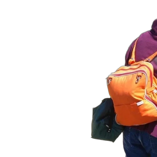 jacket, 3d render, person, orange transparent PNG cut-out