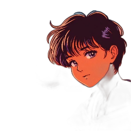 face, hair, anime, watercolor transparent PNG cut-out