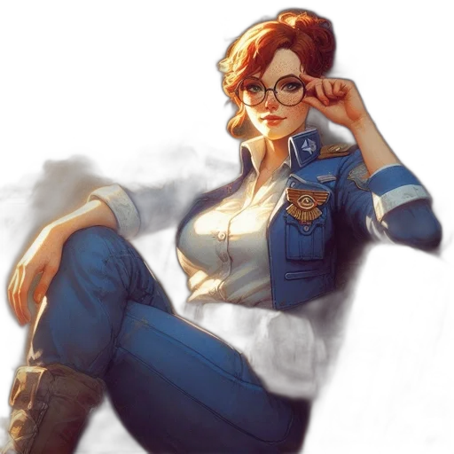 staff, dress, jacket, face transparent PNG cut-out