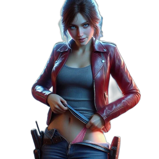 jacket, weapon, concept art, comic book art transparent PNG cut-out