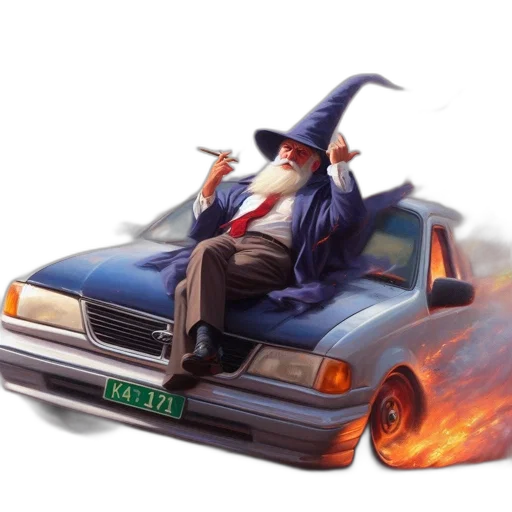 car, hat, concept art, photorealistic transparent PNG cut-out