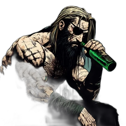 comic book art, concept art, fantasy art, cartoon transparent PNG cut-out