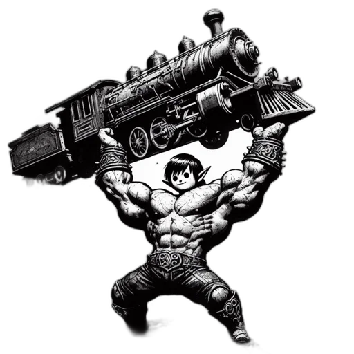 weapon, car, robot, comic book art transparent PNG cut-out