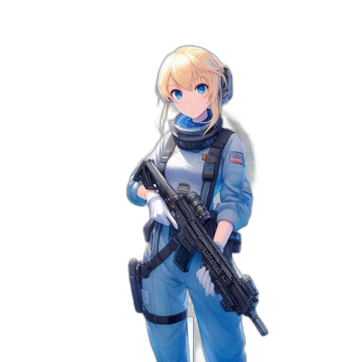 weapon, jacket, staff, robot transparent PNG cut-out