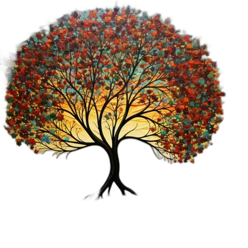 tree, crown, concept art, watercolor transparent PNG cut-out