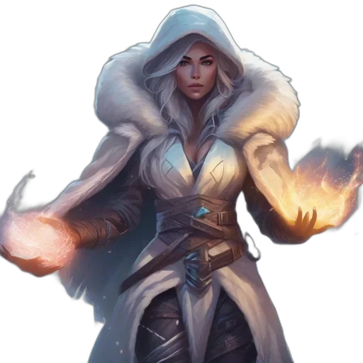 jacket, staff, concept art, fantasy art transparent PNG cut-out