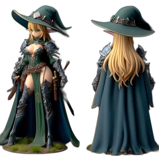 concept art, fantasy art, 3d render, green transparent PNG cut-out