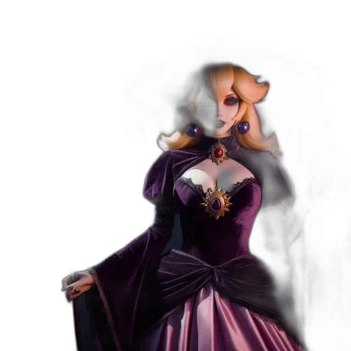 dress, staff, mask, dragon transparent PNG cut-out