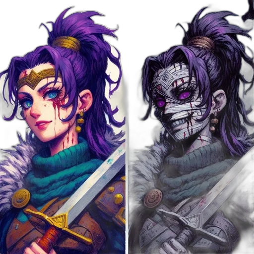 fantasy art, concept art, comic book art, pixel art transparent PNG cut-out