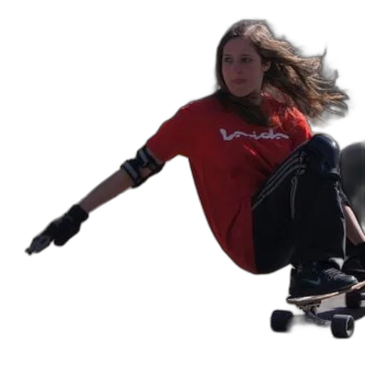 hair, person, red, shirt transparent PNG cut-out