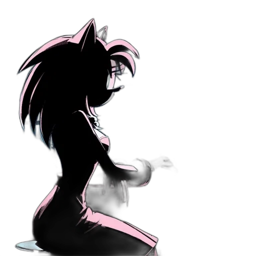 staff, dress, hair, creature transparent PNG cut-out