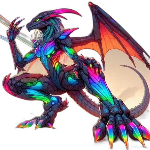 dragon, creature, staff, weapon transparent PNG cut-out