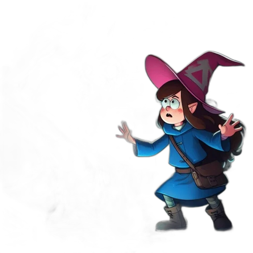 staff, hat, jacket, creature transparent PNG cut-out