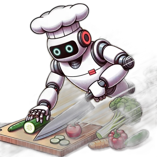 robot, food, concept art, pixel art transparent PNG cut-out