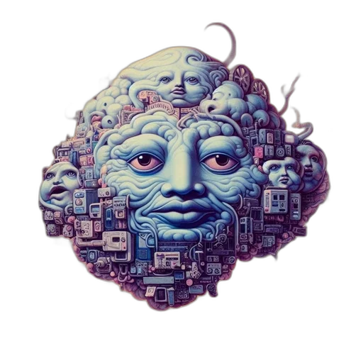 mask, face, robot, creature transparent PNG cut-out