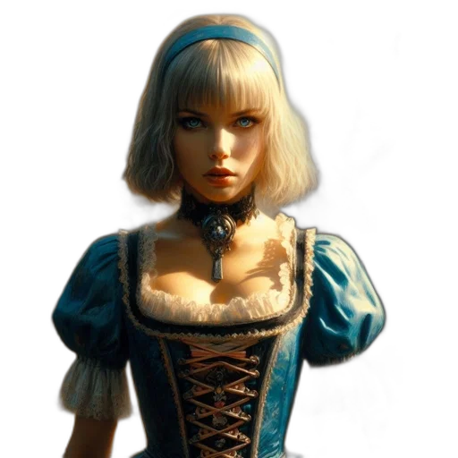 dress, face, fantasy art, concept art transparent PNG cut-out