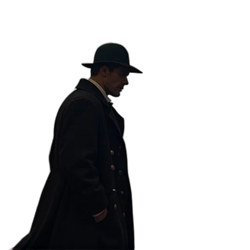 hat, jacket, staff, face transparent PNG cut-out