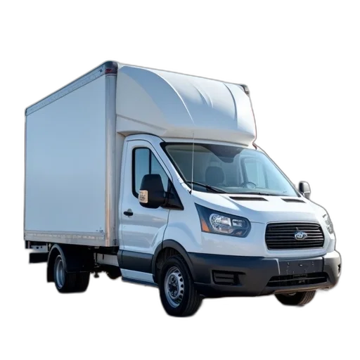 car, white, delivery, van transparent PNG cut-out
