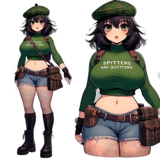 jacket, weapon, dress, staff transparent PNG cut-out