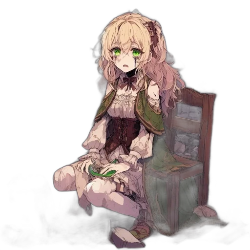 staff, dress, weapon, face transparent PNG cut-out