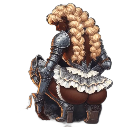 crown, hair, dress, sword transparent PNG cut-out