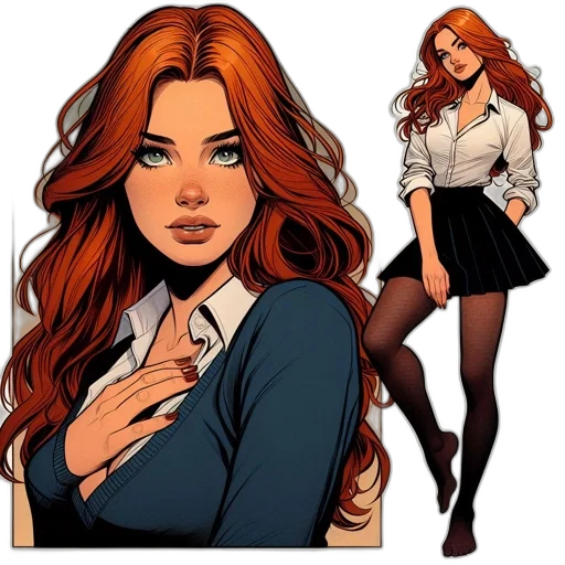 comic book art, cartoon, concept art, fantasy art transparent PNG cut-out