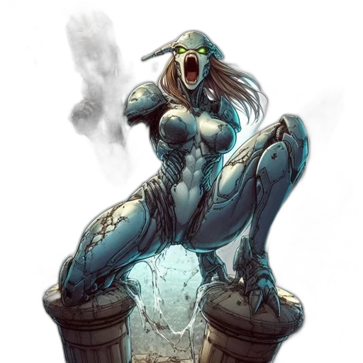 robot, creature, comic book art, concept art transparent PNG cut-out