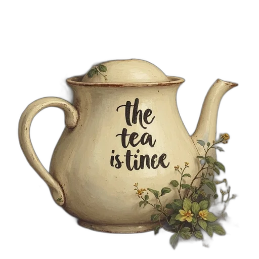 tea, two, time, sign transparent PNG cut-out