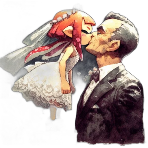 umbrella, watercolor, concept art, photorealistic transparent PNG cut-out