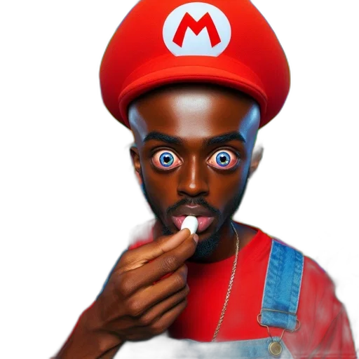 face, mask, hat, staff transparent PNG cut-out